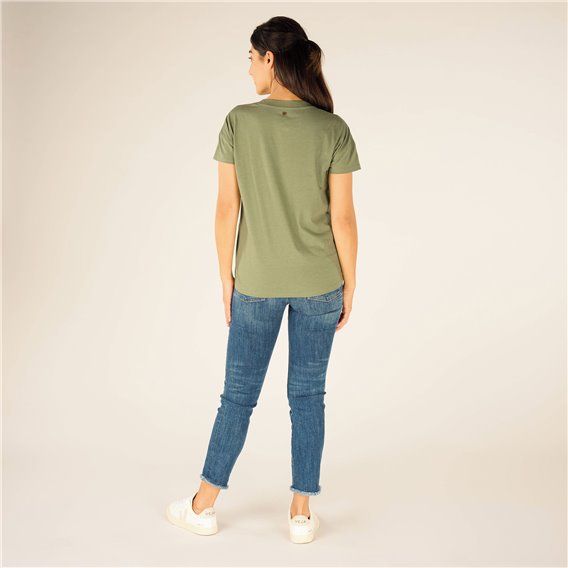 Sherpa Varuna Short Sleeve Crew Damen T-Shirt Kurzarm Shirt thyme crane hier im Sherpa-Shop günstig online bestellen