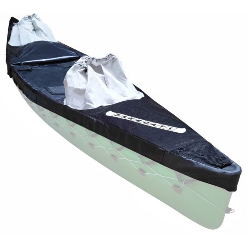 Pakboats Verdeck für PakCanoe 160 Spritzdecke mit Schürzen  dunkelgrau-schwarz hier im Spritzdecken & Schürzen Online-Shop