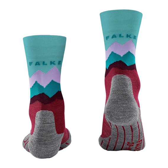 FALKE TK2 Explore Crest Damen Trekkingsocken Wandersocken cranberry hier im Falke-Shop günstig online bestellen