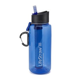 Lifestraw Go 1 Liter Trinkflasche mit integriertem 2-Stage Wasserfilter blue