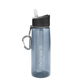 Lifestraw Go 650 ml Trinkflasche mit integriertem 2-Stage Wasserfilter moody blue