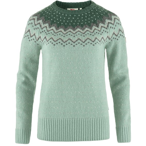 Fjällräven Övik Knit Sweater Damen Strickpullover misty green-deep patina hier im Fjällräven-Shop günstig online bestellen
