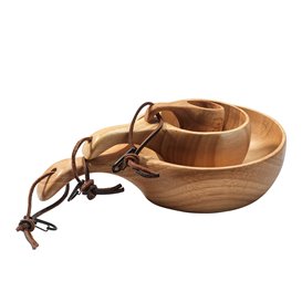 ARTS-Nature Kuksa Set Mini Becher | Holztasse | Schale aus Gummibaumholz