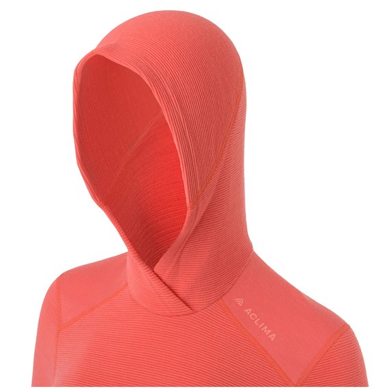 Aclima StreamWool Hoodie Damen Merino Kapuzenpullover spiced coral hier im Aclima-Shop günstig online bestellen