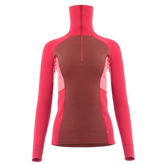 Aclima WarmWool Polo Damen Merino Unterwäsche jester red-apple-coral hier im Aclima-Shop günstig online bestellen