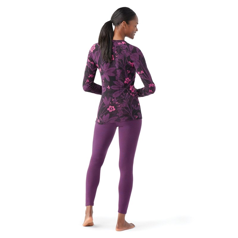 Smartwool Classic Thermal Merino Crew Damen Unterwäsche purple iris floral hier im Smartwool-Shop günstig online bestellen