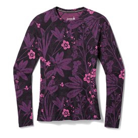 Smartwool Classic Thermal Merino Crew Damen Unterwäsche purple iris floral hier im Smartwool-Shop günstig online bestellen
