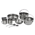 ARTS-Nature Kochset 10-teiliges Edelstahl Camping Geschirr Set