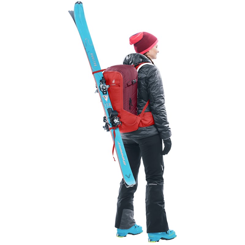 Deuter Freerider 28 SL Damen Skitourenrucksack currant-maron hier im Deuter-Shop günstig online bestellen