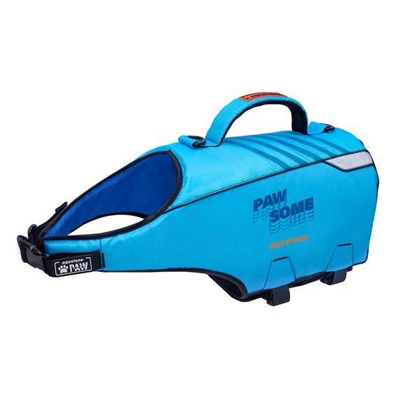 Aquatone Pawsome Hunde Schwimmweste blau