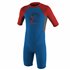 ONeill Toddler Reactor II 2 mm Back Zip Shorty Kinder Neoprenanzug ocean-red