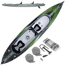 Extasea Ultimate Two 2er Kajak aufblasbar Hochdruck Kajak Full Drop-Stitch green