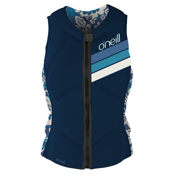 ONeill Slasher Comp Vest Damen Prallschutzweste Neoprenweste french navy-flowers hier im ONeill-Shop günstig online bestellen