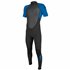 ONeill Reactor II Youth 2mm Back Zip Shortsleeve Fullsuit Kinder Neoprenanzug black-ocean