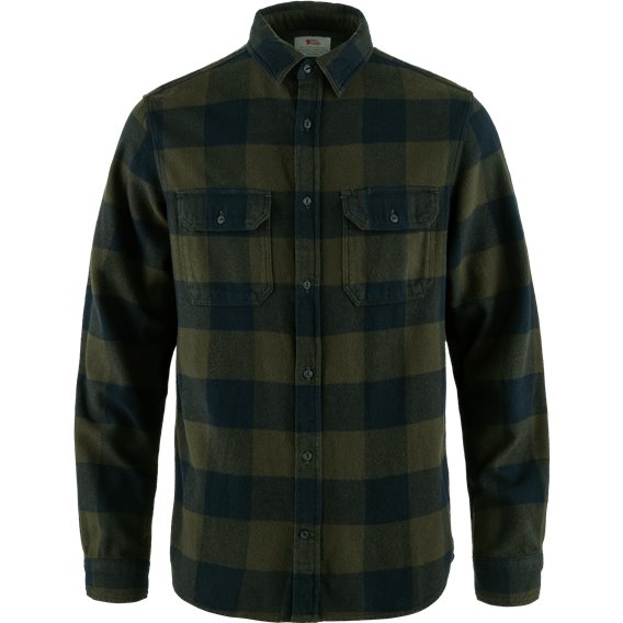 Fjällräven Övik Heavy Flannel Shirt Herren Flanellhemd deep forest-dark navy hier im Fjällräven-Shop günstig online bestellen