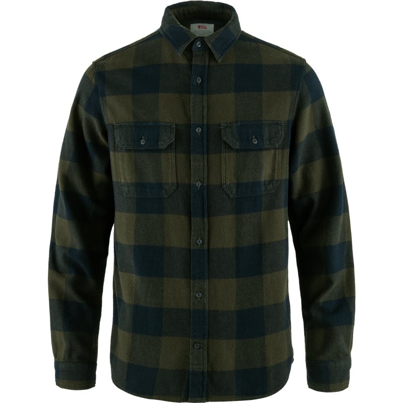 Fjällräven Övik Heavy Flannel Shirt Herren Flanellhemd deep forest-dark navy hier im Fjällräven-Shop günstig online bestellen