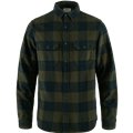 Fjällräven Övik Heavy Flannel Shirt Herren Flanellhemd deep forest-dark navy