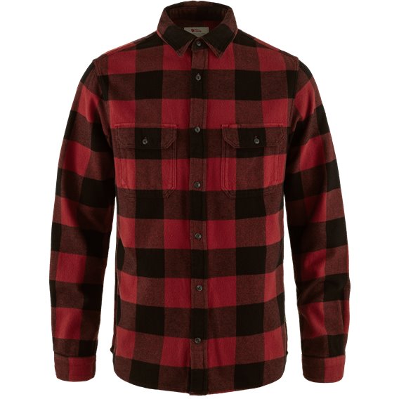 Fjällräven Övik Heavy Flannel Shirt Herren Flanellhemd red-black hier im Fjällräven-Shop günstig online bestellen