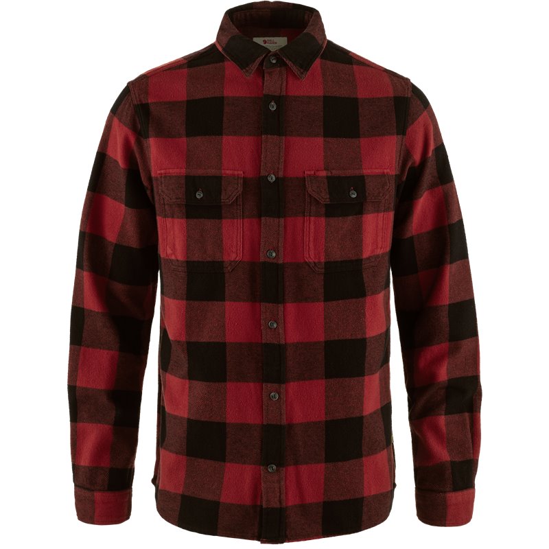 Fjällräven Övik Heavy Flannel Shirt Herren Flanellhemd red-black hier im Fjällräven-Shop günstig online bestellen