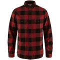 Fjällräven Övik Heavy Flannel Shirt Herren Flanellhemd red-black