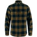 Fjällräven Övik Heavy Flannel Shirt Herren Flanellhemd wood brown-dark navy