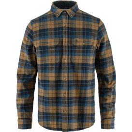 Fjällräven Singi Heavy Flannel Shirt Herren Flanellhemd dark navy-brown