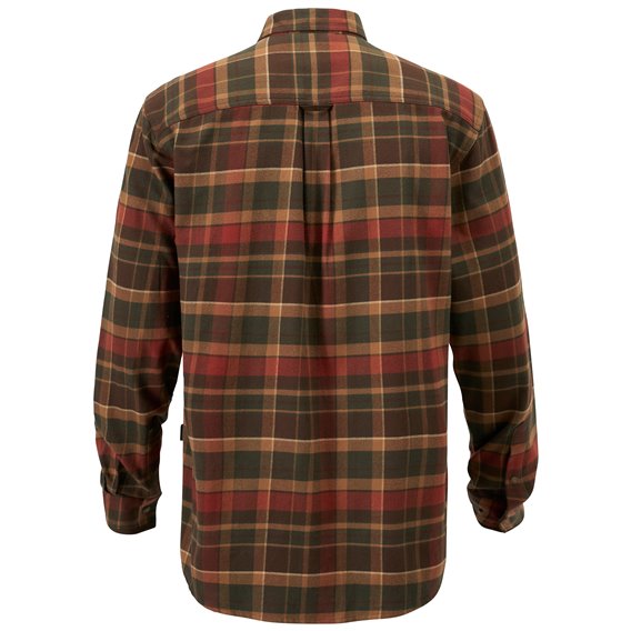 Pinewood Prestwick Exclusive Shirt Herren Hemd Langarmhemd dark green-terracotta hier im Pinewood-Shop günstig online bestellen