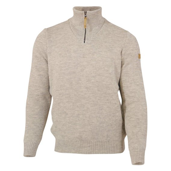 Ivanhoe Elm Herren 1/4 Zip Wollpullover Strickpullover birch hier im Ivanhoe-Shop günstig online bestellen