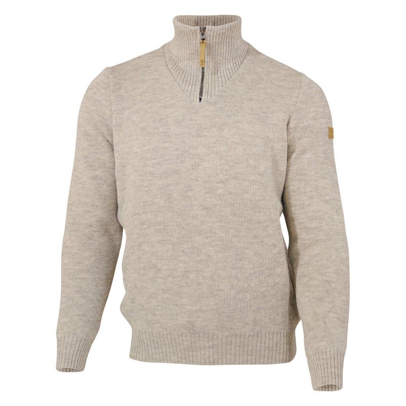 Ivanhoe Elm Herren 1/4 Zip Wollpullover Strickpullover birch hier im Ivanhoe-Shop günstig online bestellen