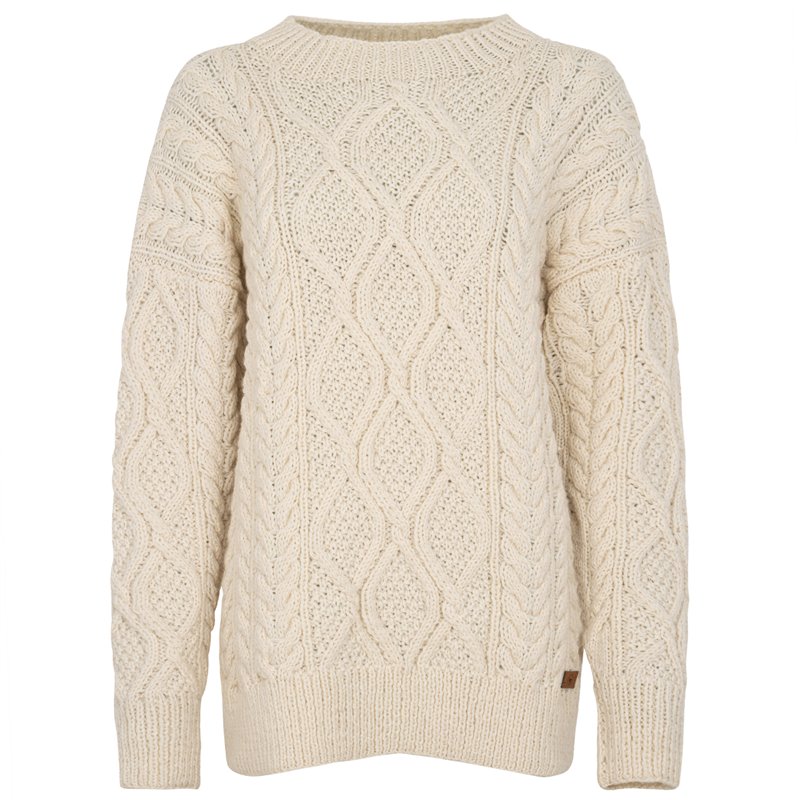 Fuza Wool Tilda Sweater Damen Strickpullover Wollpullover white hier im Fuza Wool-Shop günstig online bestellen