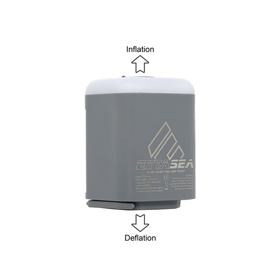 ExtaSea Featherlight 3-in-1 Akku Luftpumpe 2psi mit Lampe Elektropumpe grey hier im ExtaSea-Shop günstig online bestellen
