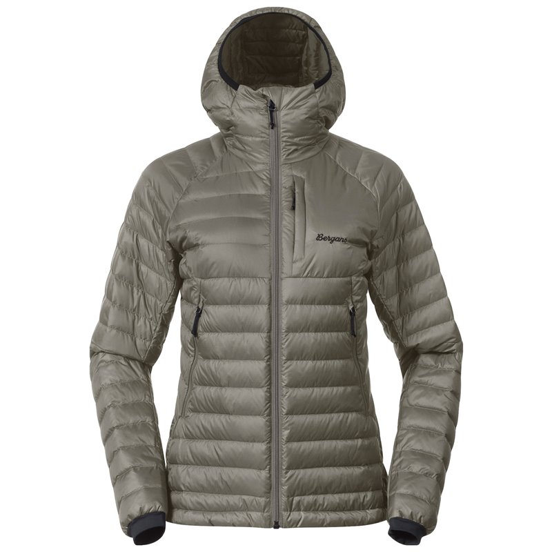 Bergans Vaagaa Light Down Jacket Hood Damen Daunenjacke green mud
