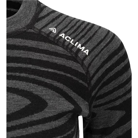 Aclima WarmWool Crewneck Damen Merino Unterwäsche black motion hier im Aclima-Shop günstig online bestellen