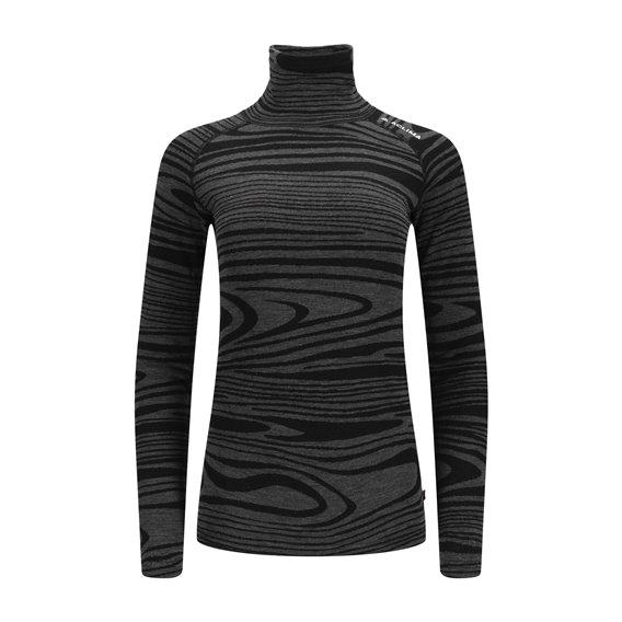 Aclima WarmWool Roll Neck Damen Merino Rollkragenshirt black motion hier im Aclima-Shop günstig online bestellen