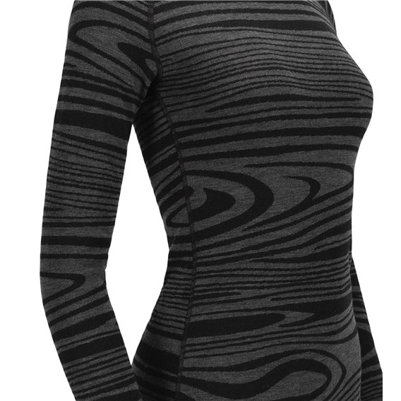 Aclima WarmWool Roll Neck Damen Merino Rollkragenshirt black motion hier im Aclima-Shop günstig online bestellen