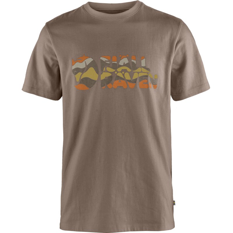 Fjällräven Multicolor Logo T-Shirt Herren Kurzarmshirt suede brown hier im Fjällräven-Shop günstig online bestellen