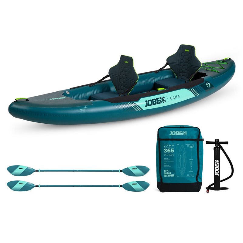 Jobe Gama Inflatable Kayak Package Luftkajak Set atlantic green Jobe Gama Inflatable Kayak Package Luftkajak Set atlantic green