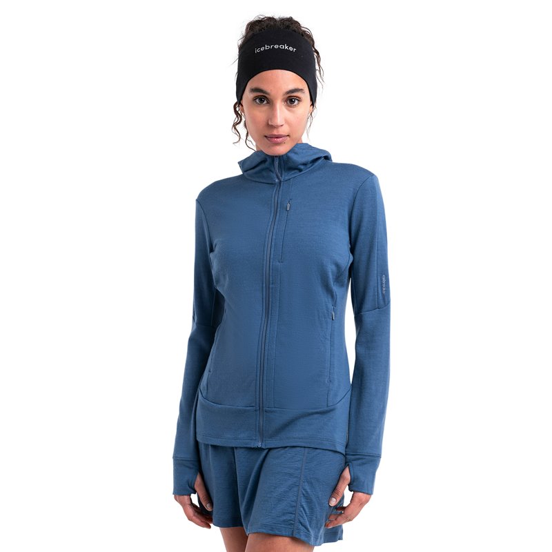 Icebreaker Merino 260 Quantum Zip-Hoodie Damen Langarmshirt Baselayer dawn Icebreaker Merino 260 Quantum Zip-Hoodie Damen Langarmshirt Baselayer dawn
