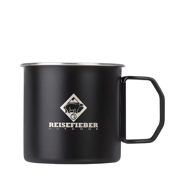 Reisefieber Edelstahlbecher mit Klappgriffen schwarz hier im ARTS-Nature-Shop günstig online bestellen