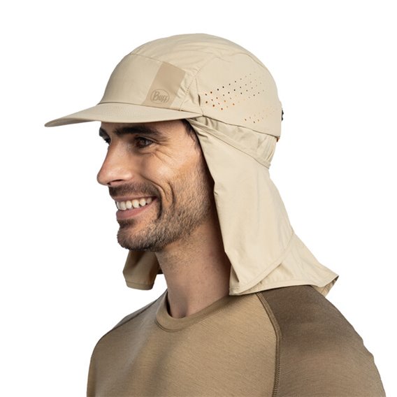 Buff Desert Cap Kappe Sonnenhut solid birch grey hier im Buff-Shop günstig online bestellen