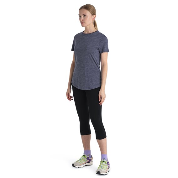 Icebreaker Merino 125 Cool-Lite Sphere III Kurzarmshirt Tshirt Damen midnight navy heather hier im Icebreaker-Shop günstig onlin