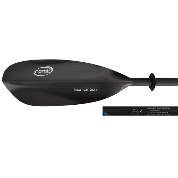 Nortik Tour Carbon Doppelpaddel Kajakpaddel 2-teilig King Pin