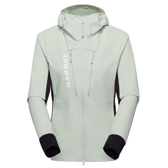 Mammut Aenergy SO Hybrid Hooded Jacket Damen Softshelljacke silver sage-black hier im Mammut-Shop günstig online bestellen