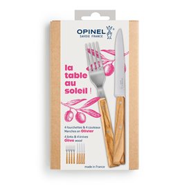 Opinel La Table Au Solei Set 8-teiliges Besteckset Gabel Messer