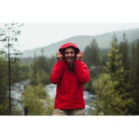 Bergans Essentials Shell 3L Jacket Damen Hardshelljacke fire red hier im Bergans-Shop günstig online bestellen