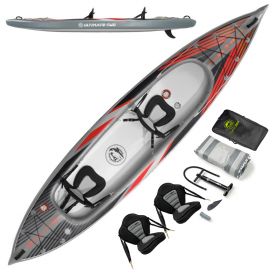 Extasea Ultimate Two 2er Kajak aufblasbar Hochdruck Kajak Full Drop-Stitch red