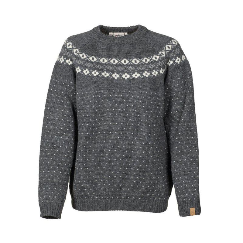 Ivanhoe Sire Crew Neck Damen Wollpullover Strickpullover grey hier im Ivanhoe-Shop günstig online bestellen