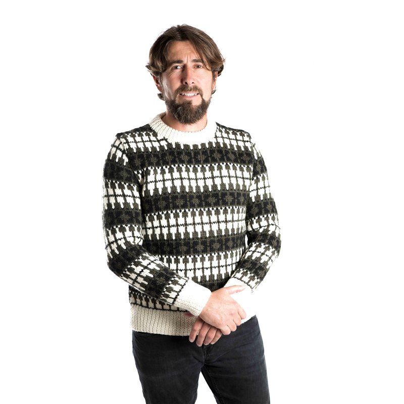 Fuza Wool Skaane Sweater Herren Strickpullover Wollpullover olive hier im Fuza Wool-Shop günstig online bestellen