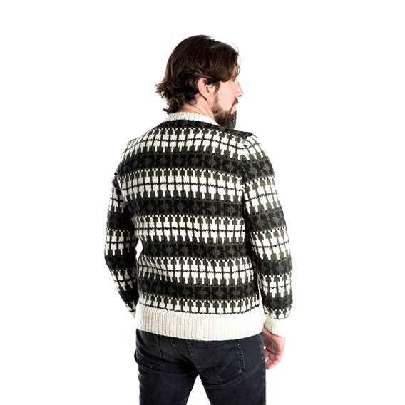 Fuza Wool Skaane Sweater Herren Strickpullover Wollpullover olive hier im Fuza Wool-Shop günstig online bestellen