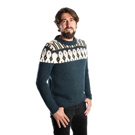 Fuza Wool Frede Sweater Herren Strickpullover Wollpullover petrol hier im Fuza Wool-Shop günstig online bestellen